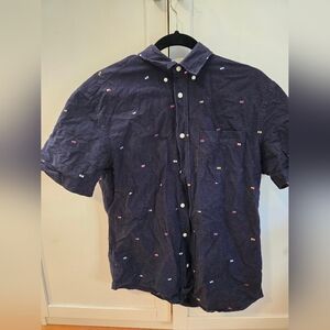 Vintage 00s H&M Naval Flag Large Short Sleeve Button Down with Pocket